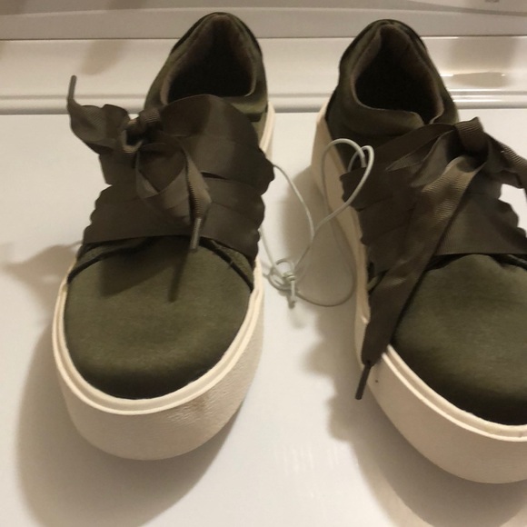 olive colored shoes